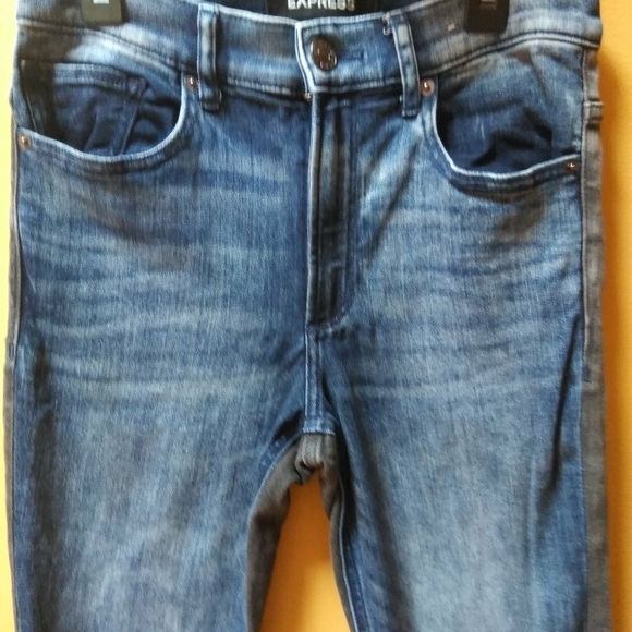 Express High Rise Two Tone Ankle Jeggings Size 27 - Picture 6 of 6
